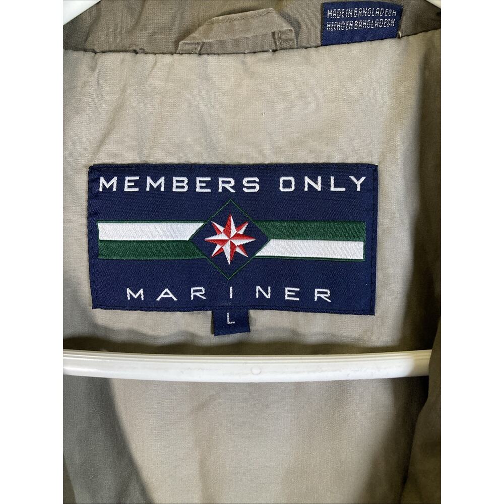Vintage Members Only Mariner Jacket Mens Large Tan Beige Windbreaker Zip Up NWOT - Picture 3 of 16